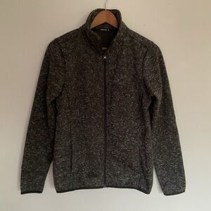 Dolcevida Sweater Fleece Zip Up Speckled Jacket